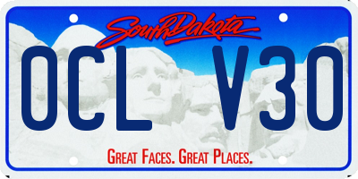 SD license plate 0CLV30