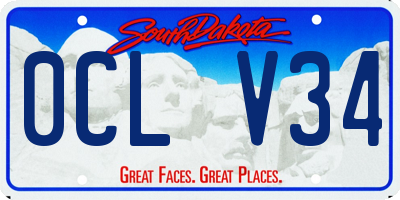 SD license plate 0CLV34