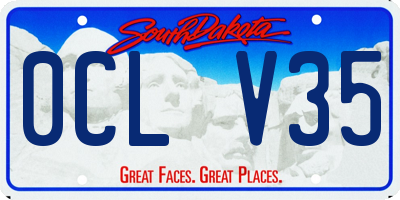 SD license plate 0CLV35
