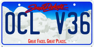 SD license plate 0CLV36