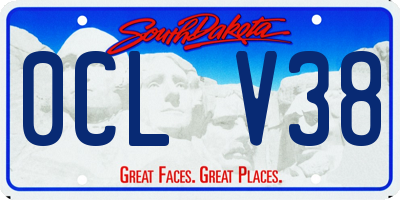 SD license plate 0CLV38