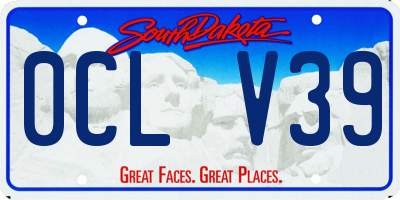 SD license plate 0CLV39