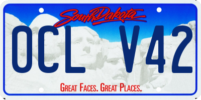 SD license plate 0CLV42