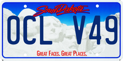 SD license plate 0CLV49
