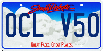SD license plate 0CLV50