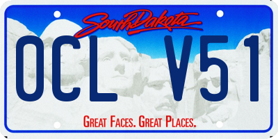 SD license plate 0CLV51