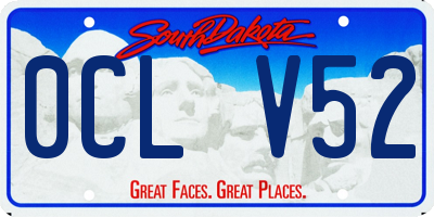 SD license plate 0CLV52