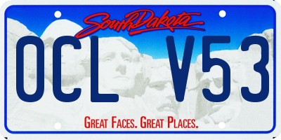 SD license plate 0CLV53
