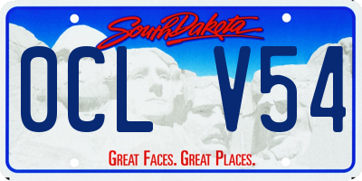 SD license plate 0CLV54