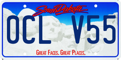 SD license plate 0CLV55