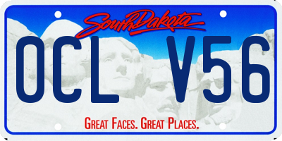 SD license plate 0CLV56