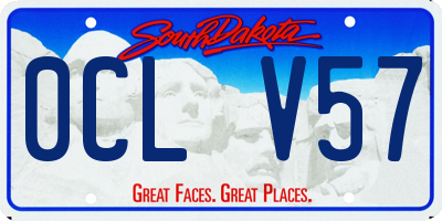 SD license plate 0CLV57