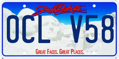 SD license plate 0CLV58