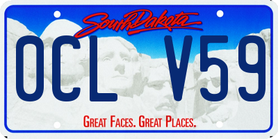 SD license plate 0CLV59