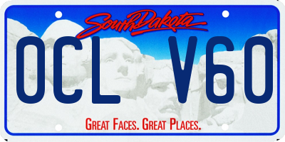 SD license plate 0CLV60