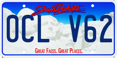 SD license plate 0CLV62
