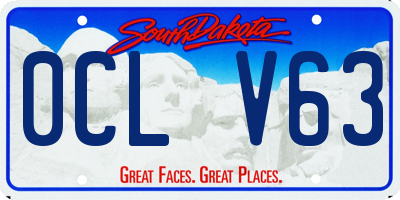 SD license plate 0CLV63