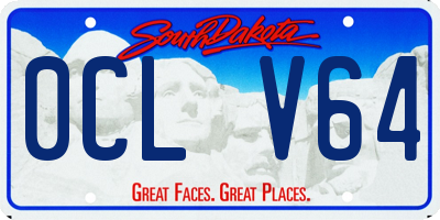 SD license plate 0CLV64
