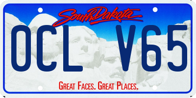 SD license plate 0CLV65