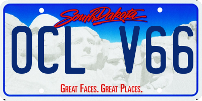 SD license plate 0CLV66