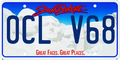 SD license plate 0CLV68