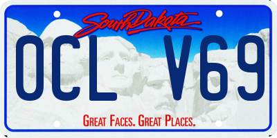 SD license plate 0CLV69