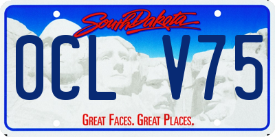 SD license plate 0CLV75