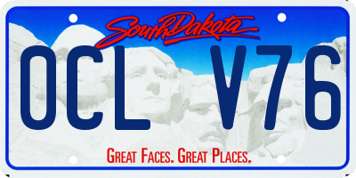 SD license plate 0CLV76