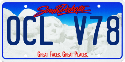 SD license plate 0CLV78