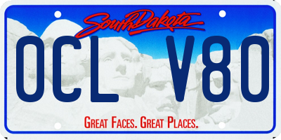 SD license plate 0CLV80