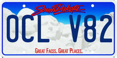 SD license plate 0CLV82