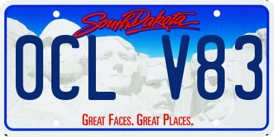 SD license plate 0CLV83