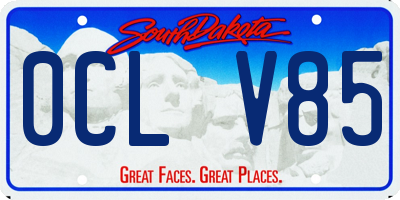 SD license plate 0CLV85