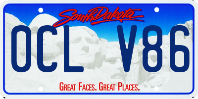 SD license plate 0CLV86