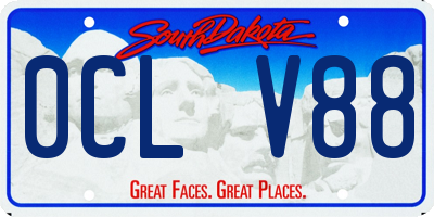 SD license plate 0CLV88
