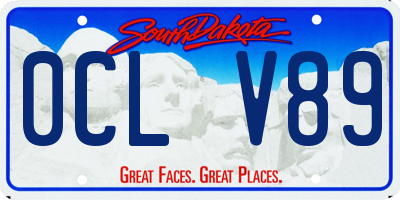 SD license plate 0CLV89