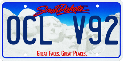 SD license plate 0CLV92