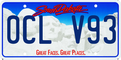 SD license plate 0CLV93