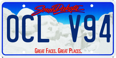 SD license plate 0CLV94