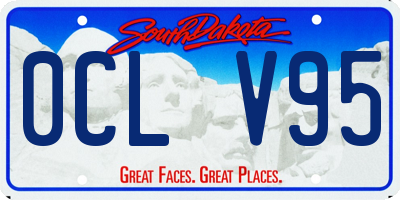 SD license plate 0CLV95