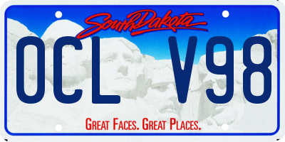 SD license plate 0CLV98