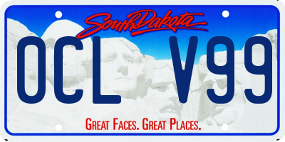 SD license plate 0CLV99