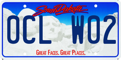 SD license plate 0CLW02