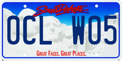 SD license plate 0CLW05