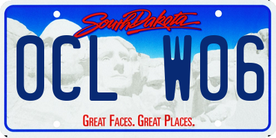 SD license plate 0CLW06