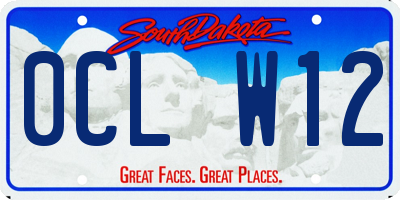 SD license plate 0CLW12
