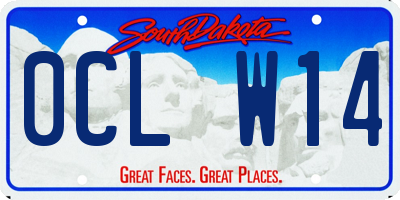 SD license plate 0CLW14