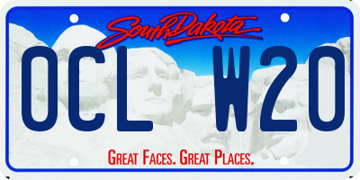 SD license plate 0CLW20
