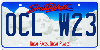 SD license plate 0CLW23