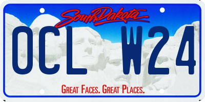 SD license plate 0CLW24